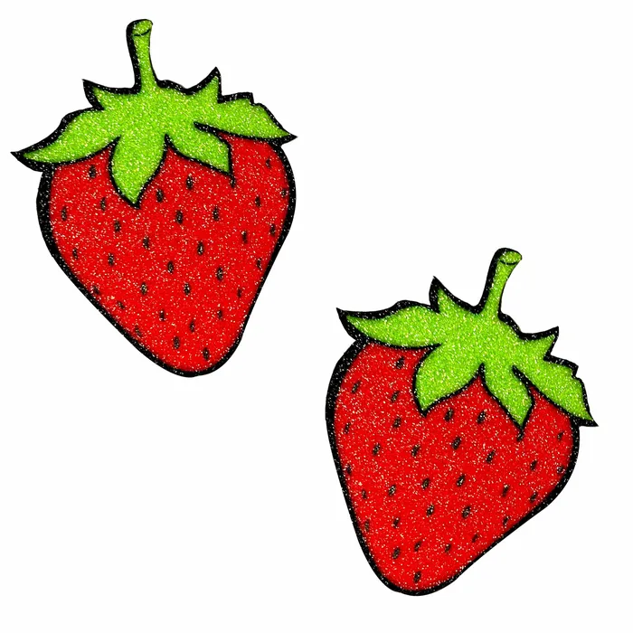 Juicy Strawberry Glitter Nipple Cover Pasties Neva Nude Nipple Clitoral Toys