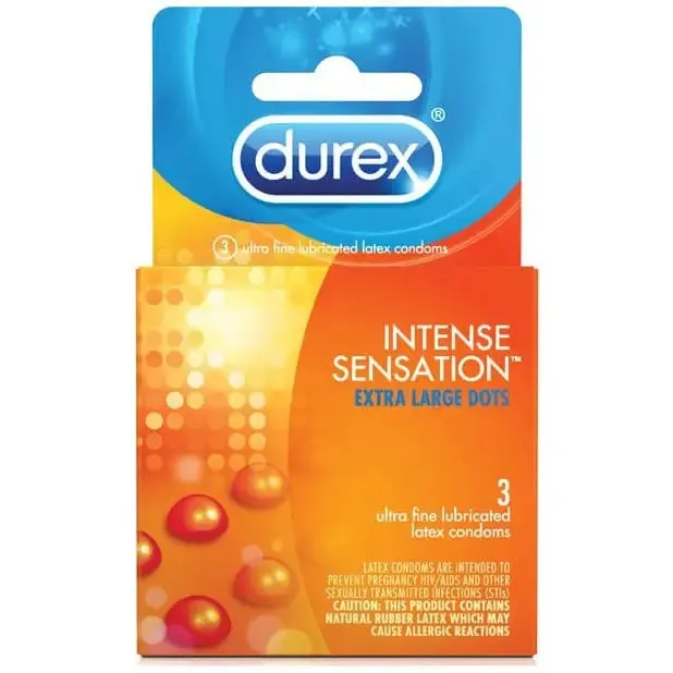 Durex Intense Sensation Condom Box Of 3 Durex Anal