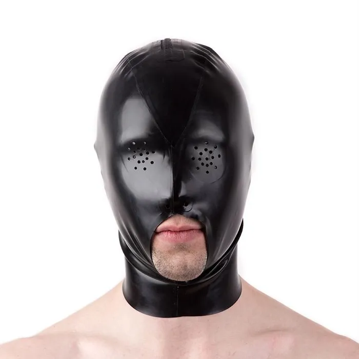 Rubber Cocksucker Hood Open Jaw Pin Prick Eyes Regulation Dildos