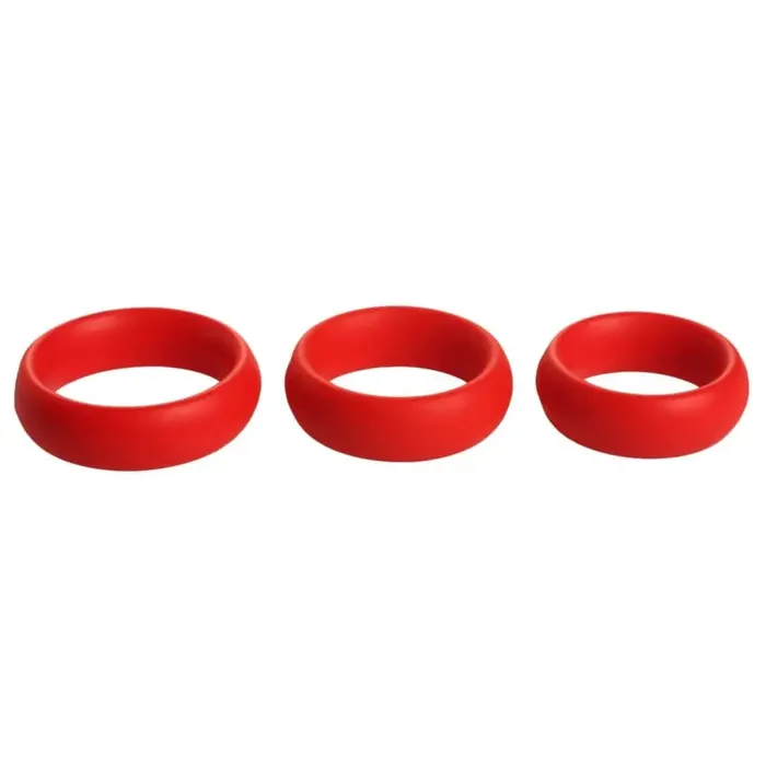 Trinity Vibes Male Sex Toys 3 Piece Silicone Cock Ring Set