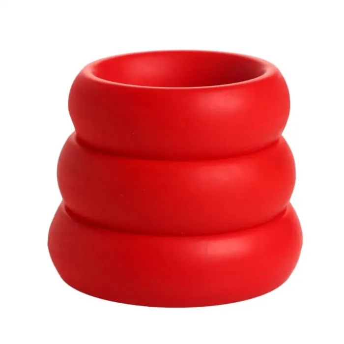 Trinity Vibes Male Sex Toys 3 Piece Silicone Cock Ring Set