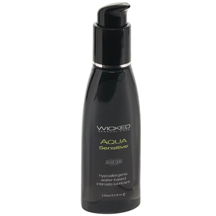 Wicked Sensual Care Vibrators Aqua Sensitive Hypoallergenic Lube 4oz120ml