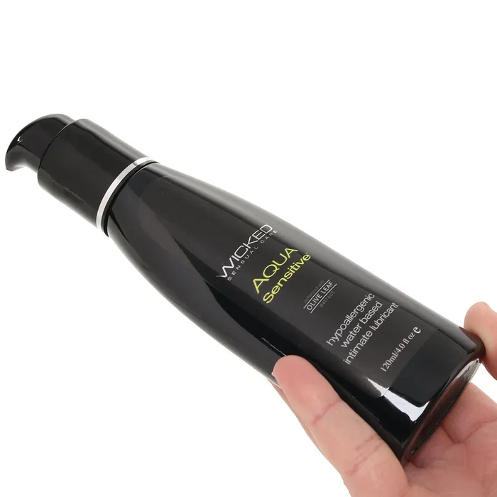 Wicked Sensual Care Vibrators Aqua Sensitive Hypoallergenic Lube 4oz120ml