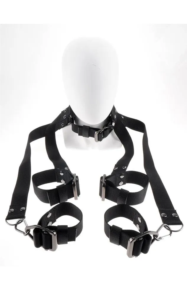 Anal Pipedream Command by Sir Richards Hogtie Collar Bondage Restraint Set Black Pipedream