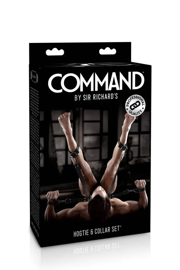 Anal Pipedream Command by Sir Richards Hogtie Collar Bondage Restraint Set Black Pipedream