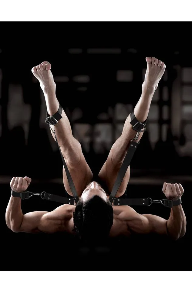 Anal Pipedream Command by Sir Richards Hogtie Collar Bondage Restraint Set Black Pipedream