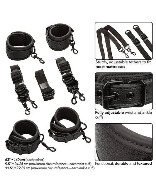 California Exotic Novelties Anal Nocturnal Collection Adjustable Bed Restraints Black