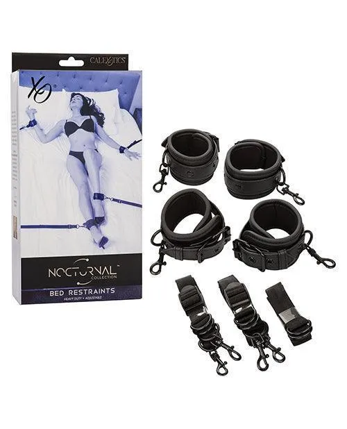 California Exotic Novelties Anal Nocturnal Collection Adjustable Bed Restraints Black