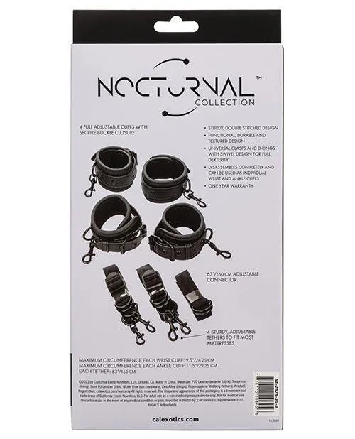 California Exotic Novelties Anal Nocturnal Collection Adjustable Bed Restraints Black