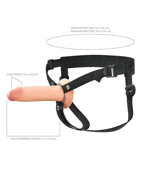 Fantasy XTensions Elite 7 Silicone Hollow Strapon Light Pipedream Products Female Sex Toys