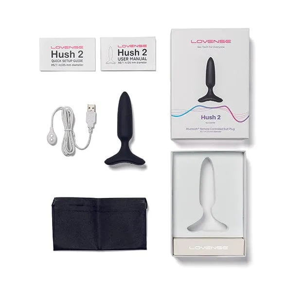 Lovense Hush 2 AppControlled Silicone Butt Plug Lovense Male Sex Toys