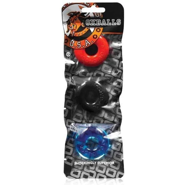 Oxballs Ringer Donut Cock Ring Set Pack of 3 Multi Colour Oxballs Male Sex Toys