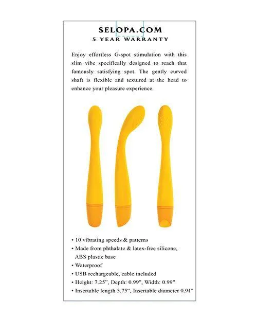 Selopa Lemon Squeeze Yellow Evolved Novelties INC Vibrators
