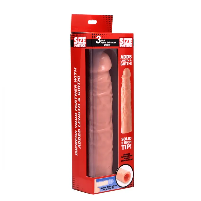 3 Inch Penis Enhancer Sleeve Light Size Matters Male Sex Toys