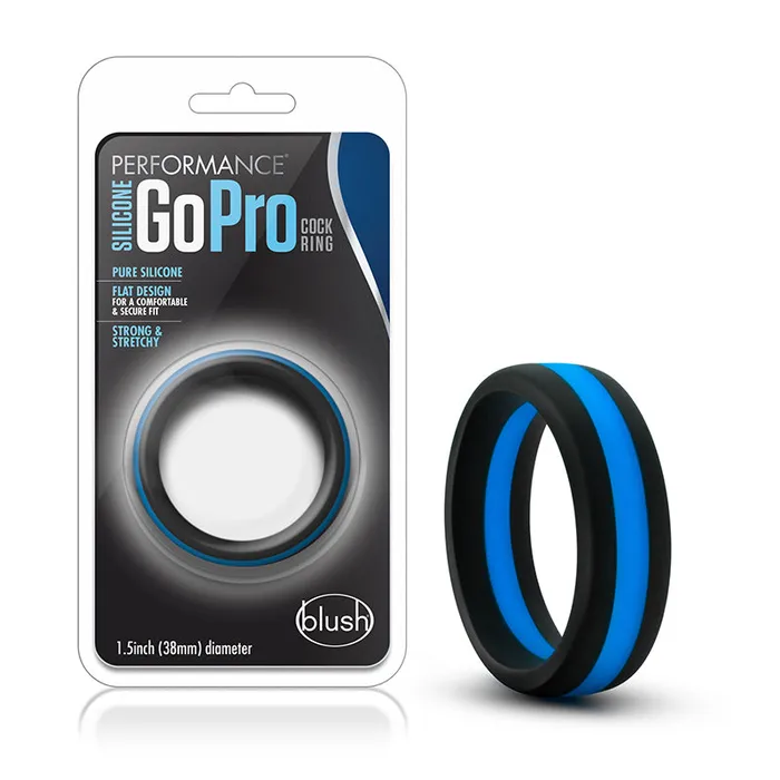 Anal Blush Blush Performance Silicone Go Pro Cock Ring BlackIndigoBlack