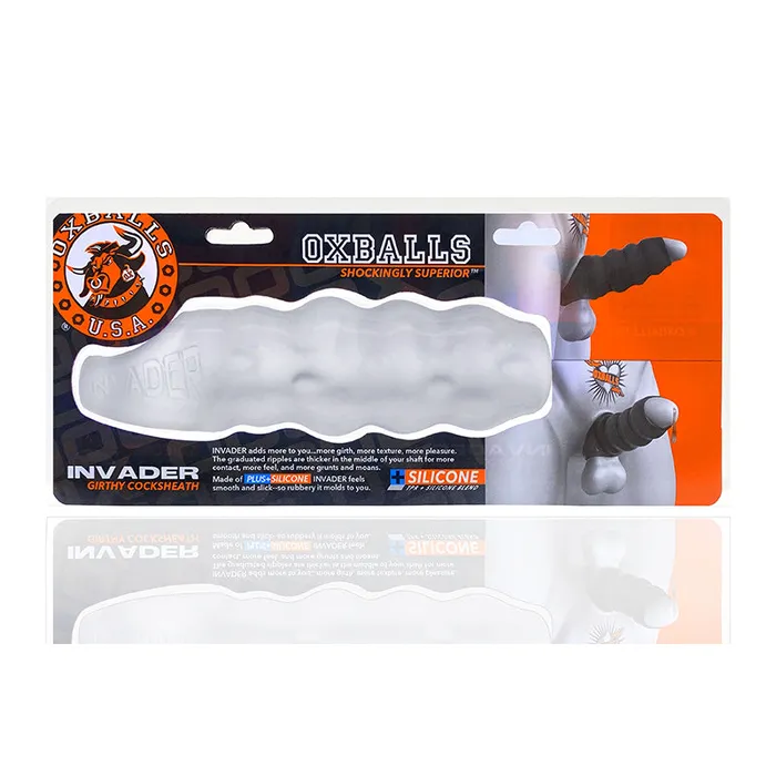 Blue Ox Designs Oxballs Dildos Oxballs Invader Cocksheath Clear Ice