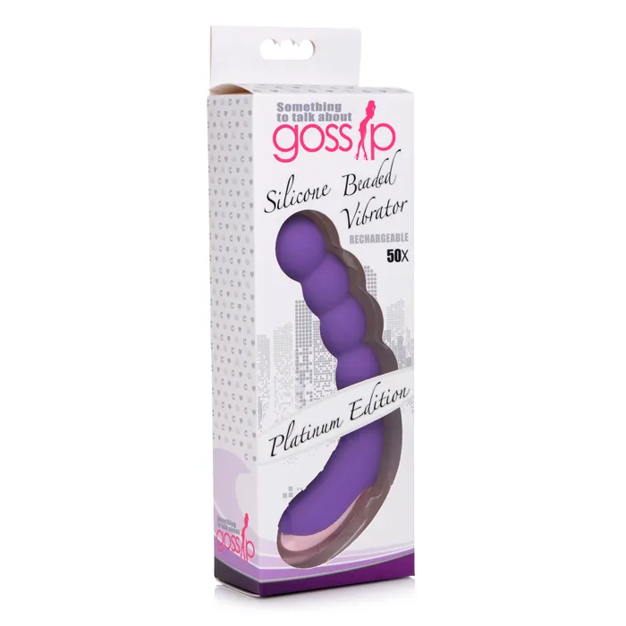 Gossip Vibrators 50X Silicone Beaded Vibrator Purple