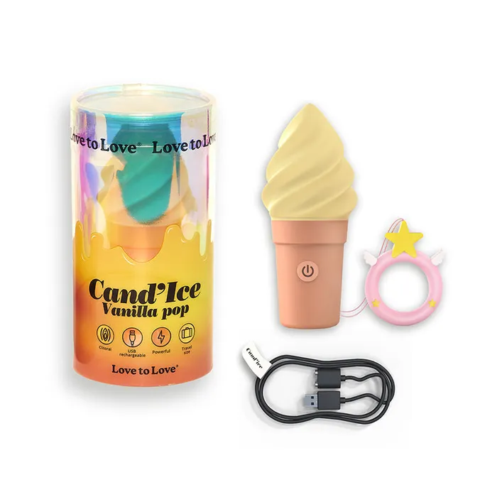 Lovely Planet USA Love to Love CandIce Vanilla Pop Rechargeable Silicone Ice Cream Vibrator Vanilla Vibrators Lovely Planet USA Love to Love CandIce Vanilla Pop Rechargeable Silicone Ice Cream Vibrator Vanilla Vibrators