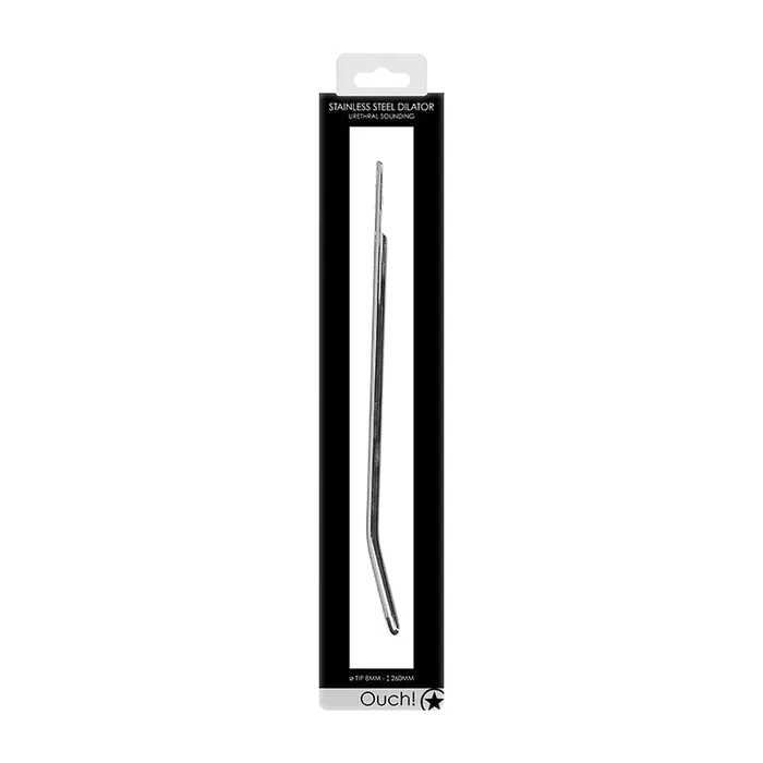 Ouch Urethral Sounding Curved Stainless Steel Dilator 8 mm Shots America LLC Male Sex Toys Ouch Urethral Sounding Curved Stainless Steel Dilator 8 mm Shots America LLC Male Sex Toys