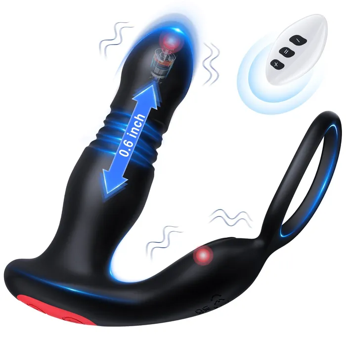Earlypeach Anal 3 IN 1 Remote Control Prostate Massager Anal Vibrator