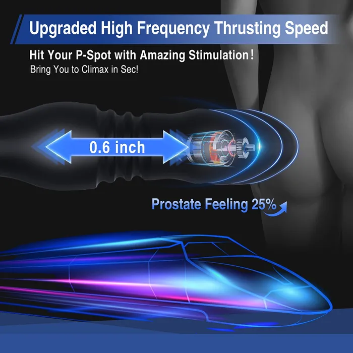 Earlypeach Anal 3 IN 1 Remote Control Prostate Massager Anal Vibrator