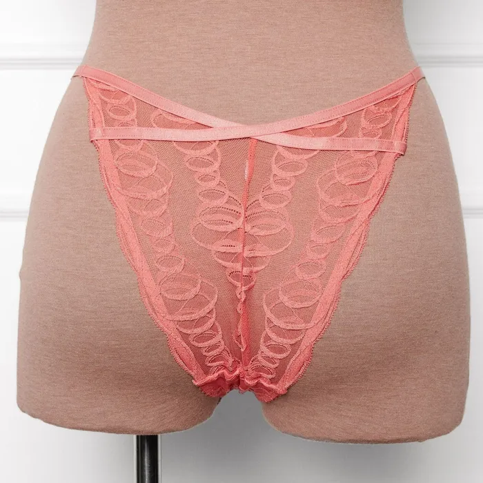 Female Sex Toys Mentionables VWaist Bikini Panty Coral Female Sex Toys Mentionables VWaist Bikini Panty Coral