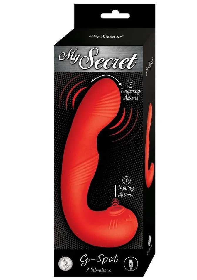 Female Sex Toys My Secret My Secret GSpot Rechargeable Silicone Vibrator with Clitoral Stimulator