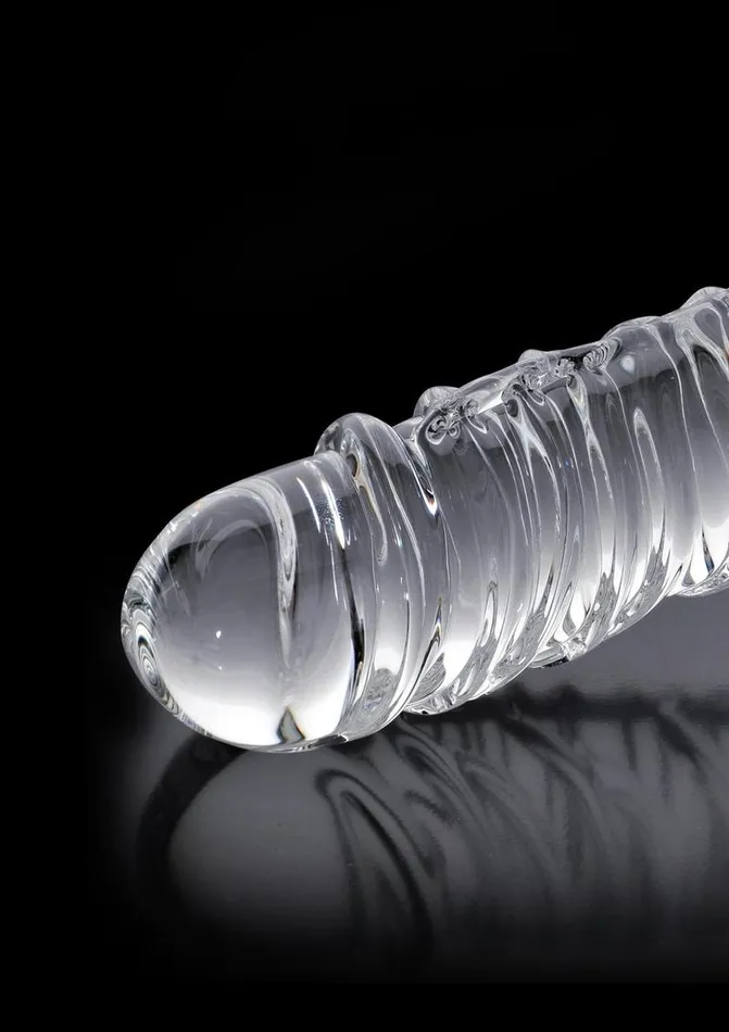 Icicles Dildos Icicles No 63 Textured Glass Dildo with Balls