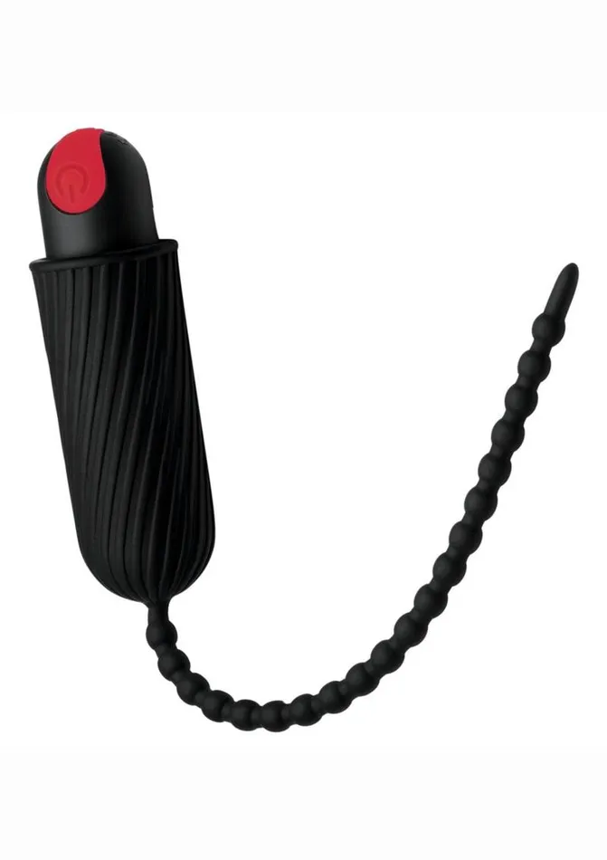 Male Sex Toys Master Series Master Series 28x Dark Chain Rechargeable Silicone Remote Control Urethral Sounding Chain