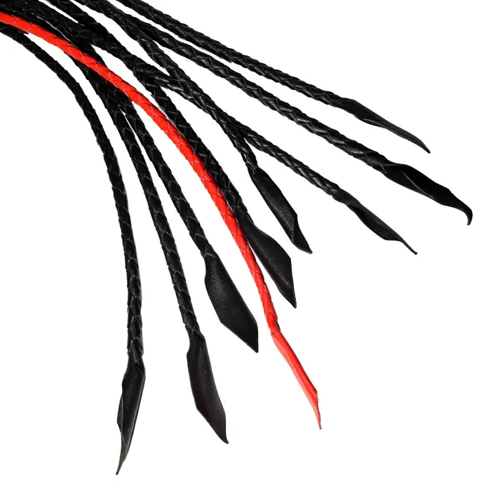 Prowler RED Short Handle Red Black Flogger Prowler RED Anal