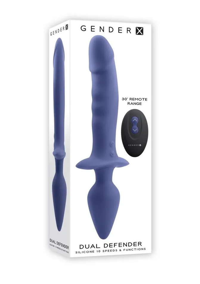 Female Sex Toys Gender X Gender X Dual Defender Rechargeable Silicone Dual Vibrator