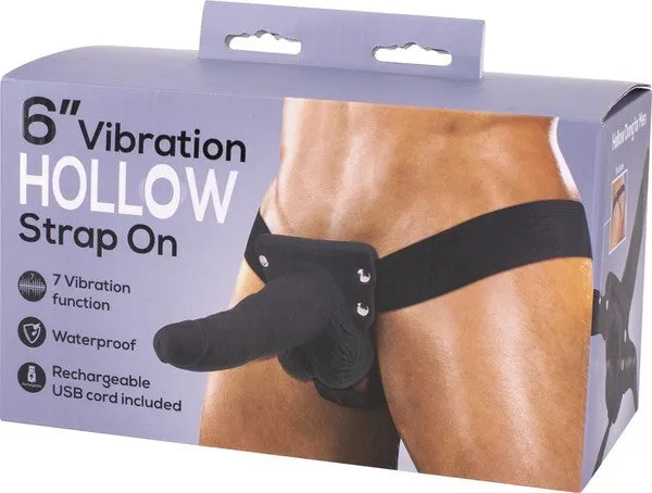 Female Sex Toys Seven Creations 6 Vibrating Hollow Strap On