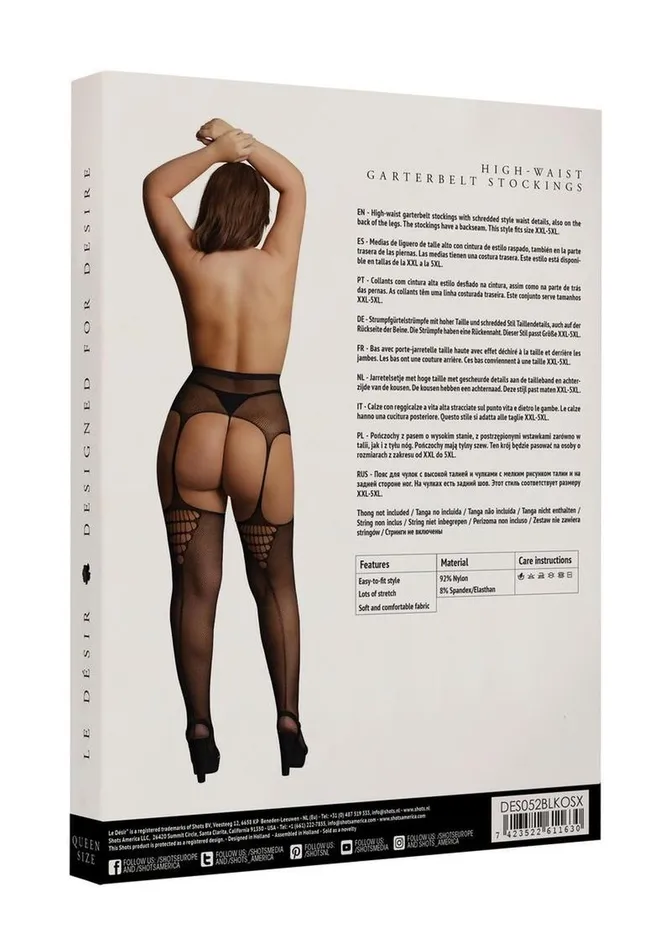 Le Desir Vibrators Le Desir HighWaist Garterbelt Stockings