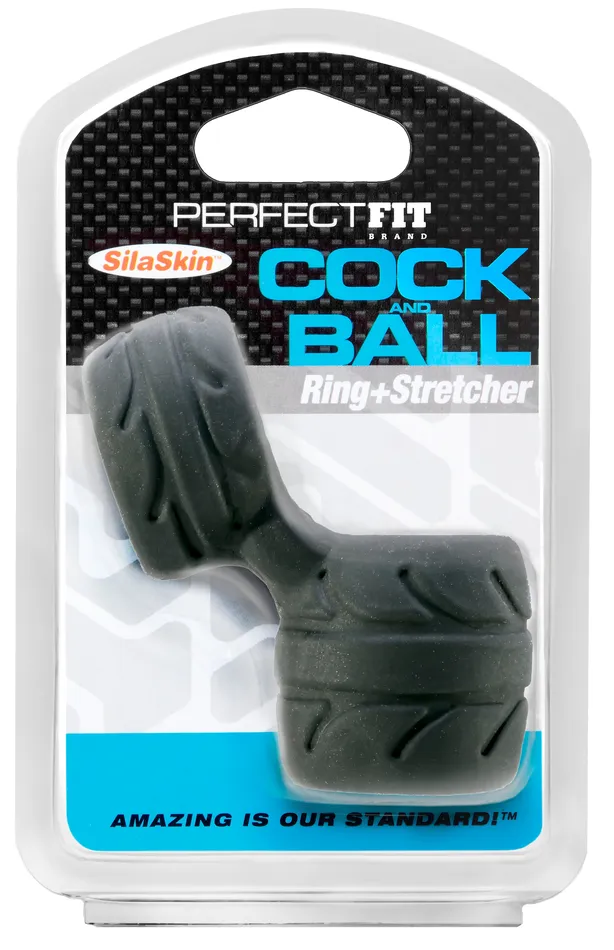 Silaskin Cock Ball Ring and Stretcher Black Perfect Fit Male Sex Toys Silaskin Cock Ball Ring and Stretcher Black Perfect Fit Male Sex Toys
