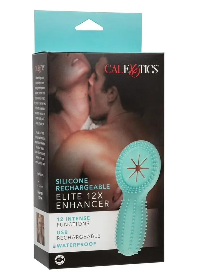 Silicone Rechargeable Elite 12x Enhancer Couples Ring Couples Enhancers Male Sex Toys