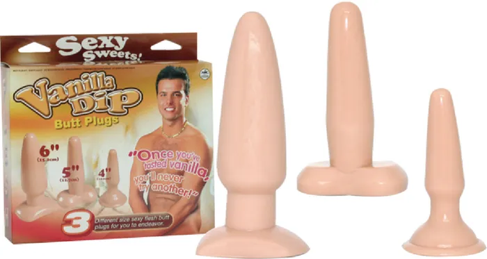 Vanilla Dip Butt Plugs Flesh Excellent Power Dildos