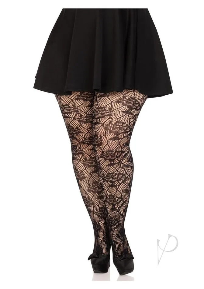 Vibrators Leg Avenue Wild Rose Net Tights 1x2x