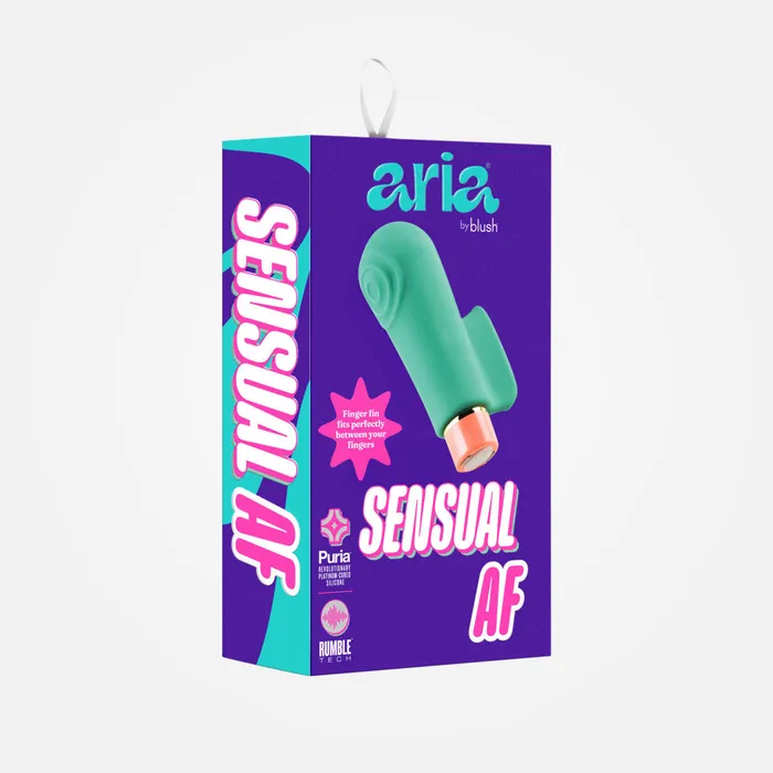 Blush Female Sex Toys Aria Sensual AF Teal Rechargeable Finger Vibrator Blush Female Sex Toys Aria Sensual AF Teal Rechargeable Finger Vibrator