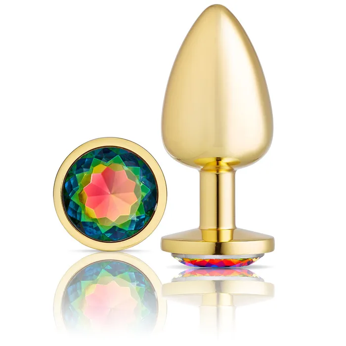 Cloud 9 Novelties Anal Gems Jeweled Gold Chromed Large Cloud 9 Novelties Anal