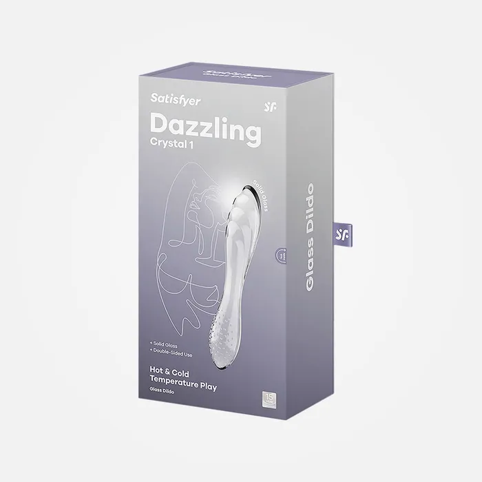 Dildos Satisfyer Dazzling Crystal 1 Clear Glass Double Ended Dildo Dildos Satisfyer Dazzling Crystal 1 Clear Glass Double Ended Dildo