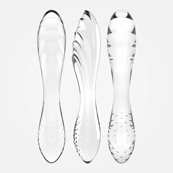 Dildos Satisfyer Dazzling Crystal 1 Clear Glass Double Ended Dildo Dildos Satisfyer Dazzling Crystal 1 Clear Glass Double Ended Dildo