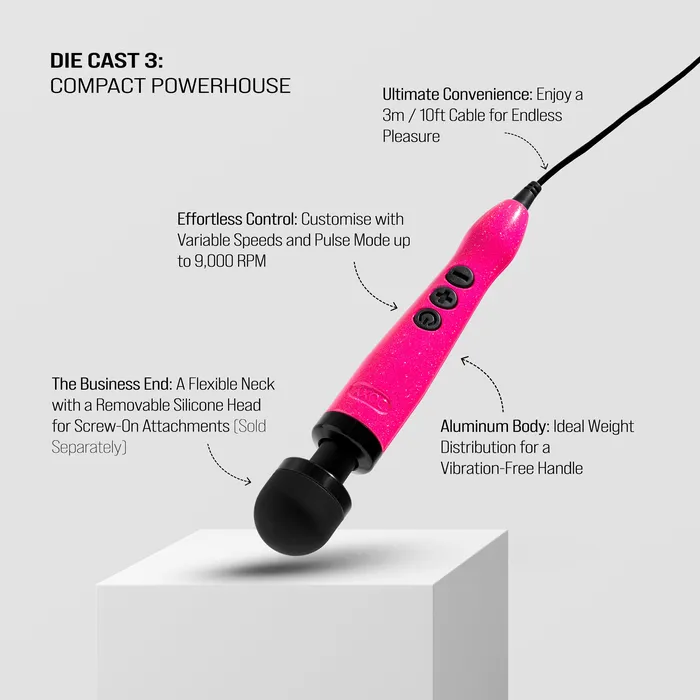 Doxy Doxy Die Cast 3 Hot Pink Vibrators