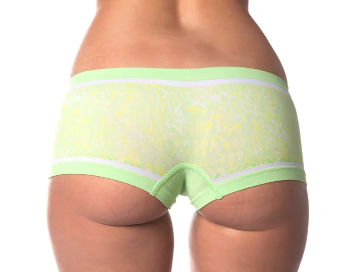 Seamless Animal Print Boy Shorts in Green Sunset Intimates Female Sex Toys