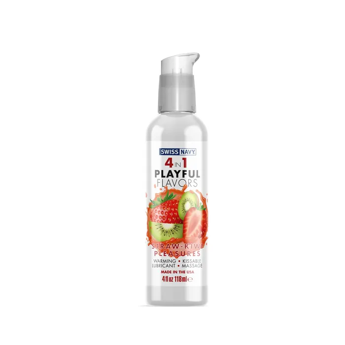 Swiss Navy 4in1 Playful Flavors Strawberry Kiwi Pleasures 4 Fl Oz MD Science Lab Female Sex Toys Swiss Navy 4in1 Playful Flavors Strawberry Kiwi Pleasures 4 Fl Oz MD Science Lab Female Sex Toys