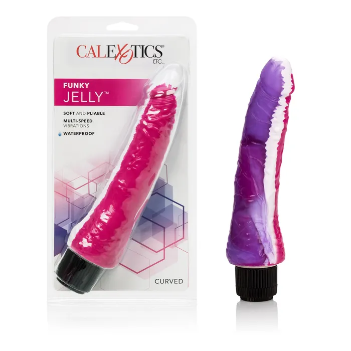 Vibrators CalExotics Funky Jelly Vibe 75 Inches Pinkpurple