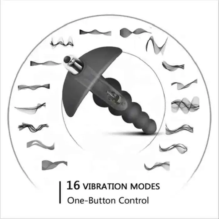 16 Function Rechargeable Bendable Vibrating Anal Beads Wild Night Fantasies Male Sex Toys