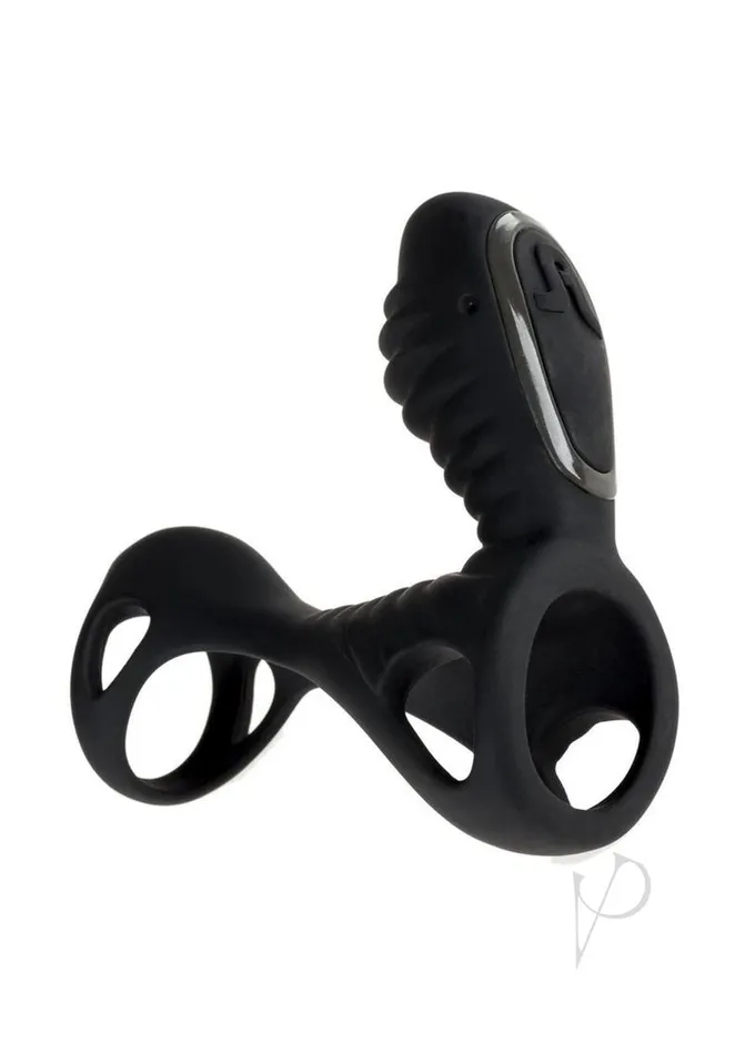 Adrien Lastic Couples Gladiator F Rechargeable Silicone Couples Cock Ring Black