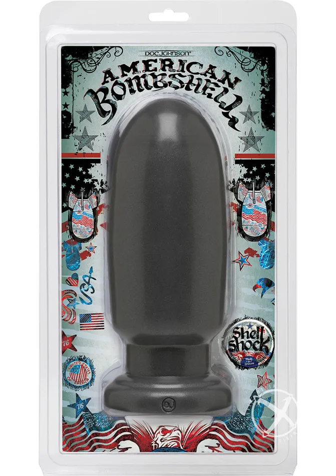 American Bombshell Shell Shock Anal Plug Large Gun Metal American Bombshell Male Sex Toys American Bombshell Shell Shock Anal Plug Large Gun Metal American Bombshell Male Sex Toys