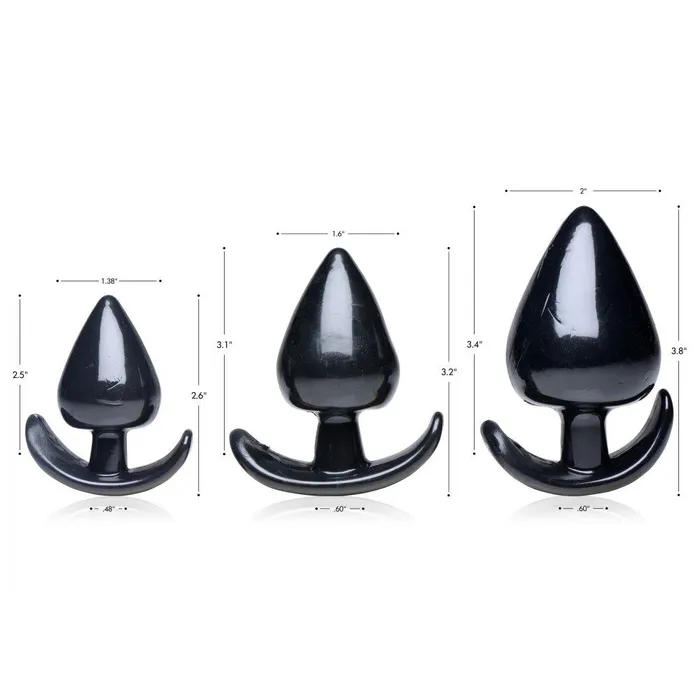 Anal Master Series Triple Spades 3 Piece Anal Plug Set