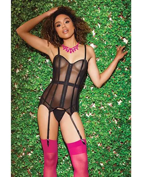 Anal Powernet Fully Boned Corset wLaceUp Back Black LG Coquette Anal Powernet Fully Boned Corset wLaceUp Back Black LG Coquette